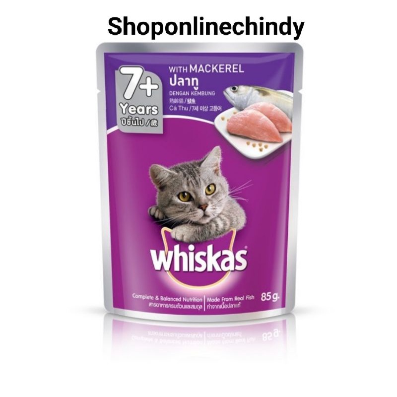 Jual Whiskas Pouch Senior Mackerel Gr Makanan Basah Kucing Wet