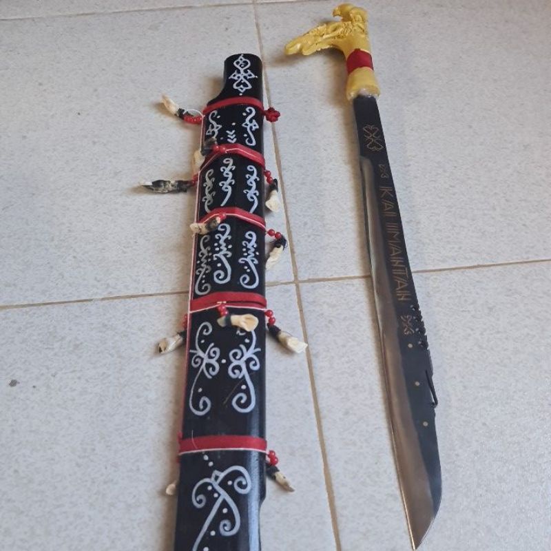 Jual Mandau Asli Khas Suku Dayak Kalimantan Panjang 60 Cm Shopee