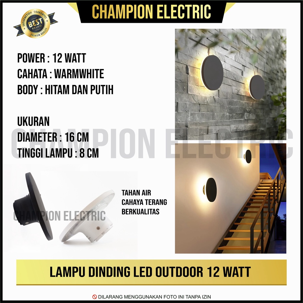 Jual Lampu Dinding Minimalis LED Wall Light 12 Watt 12W Tempel Pilar