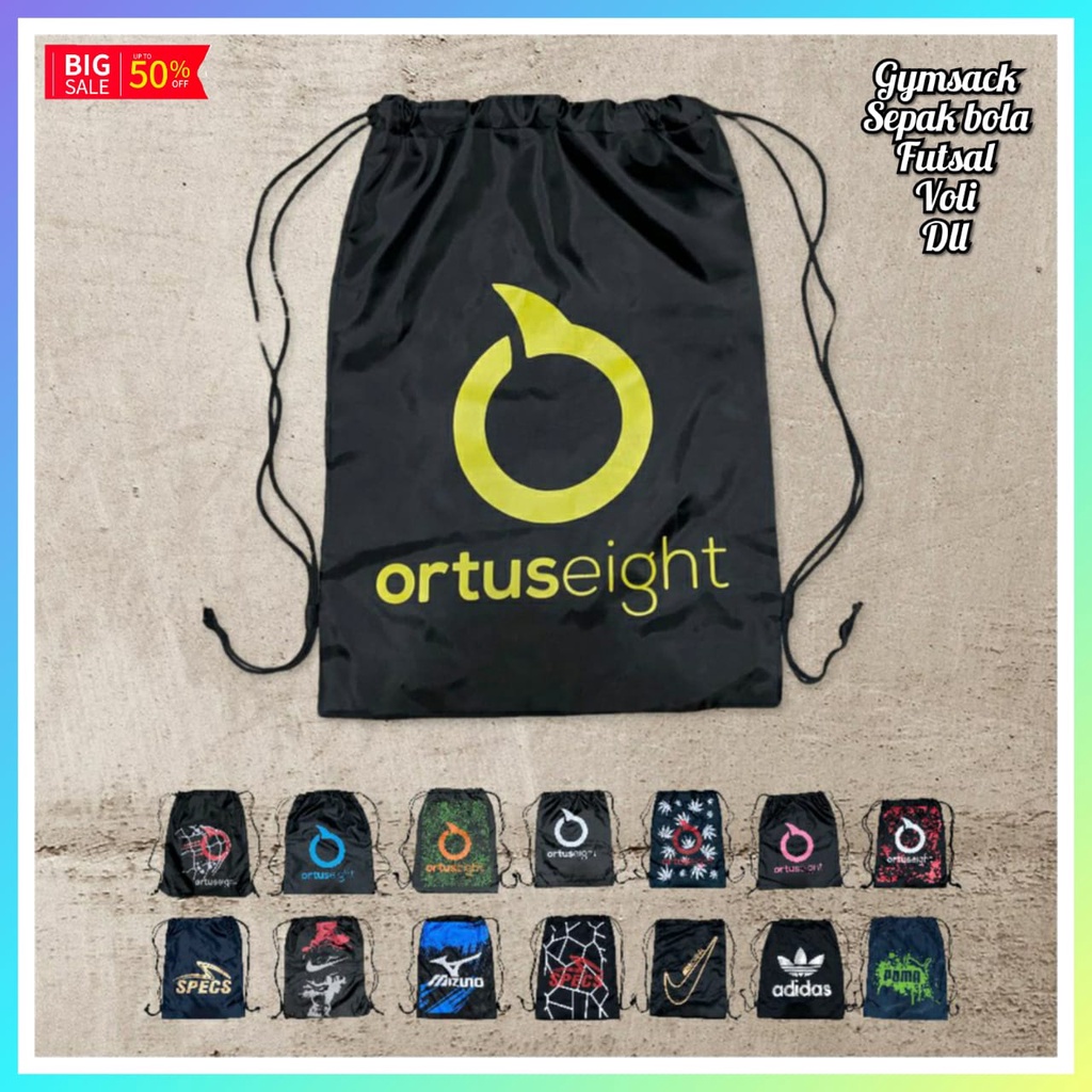 Jual Bisa Cod Tas Gymsack Motif Abu Tas Serut Ortus Motif Abu