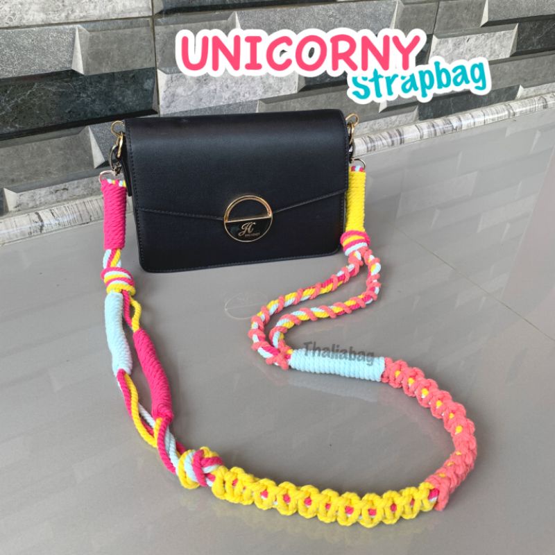 Jual READY STOK STRAP BAG MACRAME UNICORNY BY THALIABAG TALI TAS