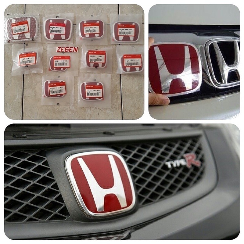 Jual Red Emblem Honda Merah Jazz Civic City Crv Brio Accord Mobilio