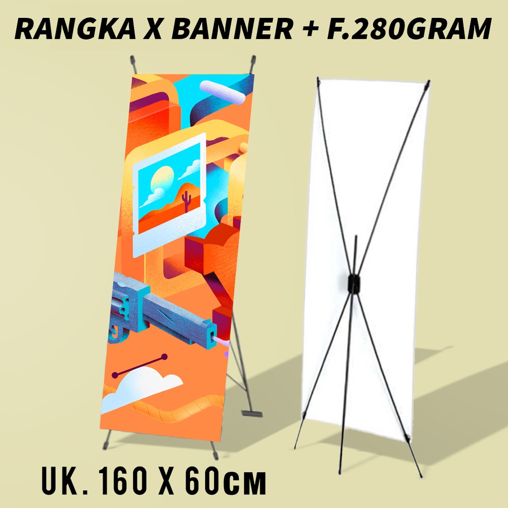 Jual GRATIS DESAIN CETAK PRINT X BANNER BAHAN ALBATROS PRINT HIGHRESS