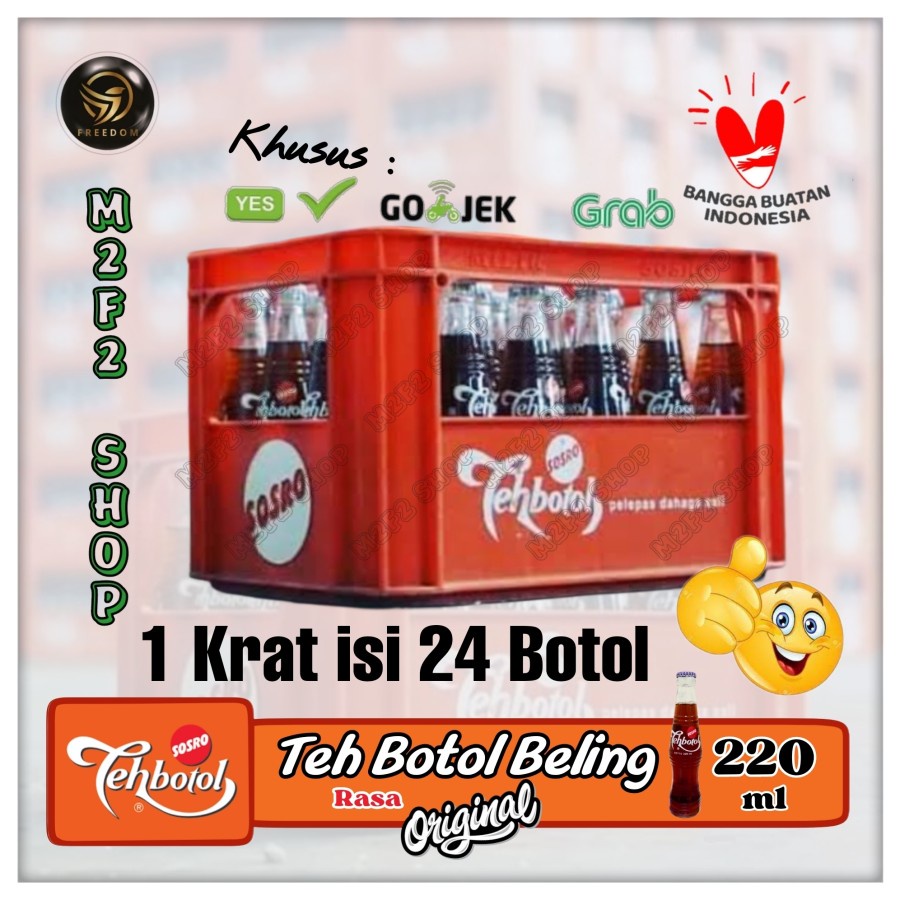 Jual Teh Botol Sosro Beling Kaca Krat 220 Ml Kemasan Kratan Khusus