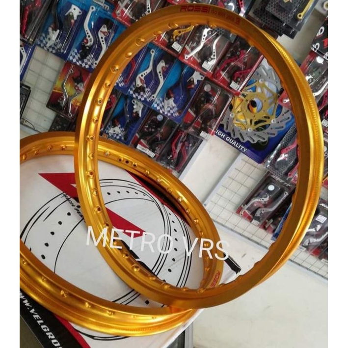 Jual Velg Rossi PERBIJI Ring 17 UK 140 160 185 Dan 215 Gold Hitam