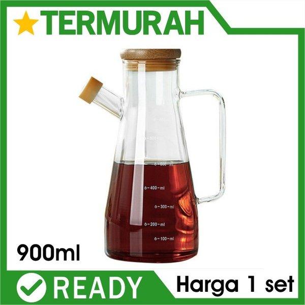 Jual Glass Oil Bottle Ml Botol Minyak Kaca Kayu Bambu Olive Goreng