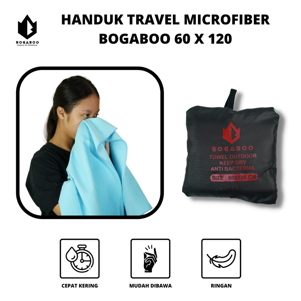 Jual Cod Handuk Traveling Renang Microfiber Quickdry Size X