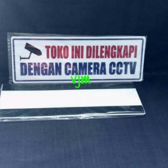 Jual Plat Akrilik Toko Ini Dilengkapi Dengam Kamera Cctv Sign Label