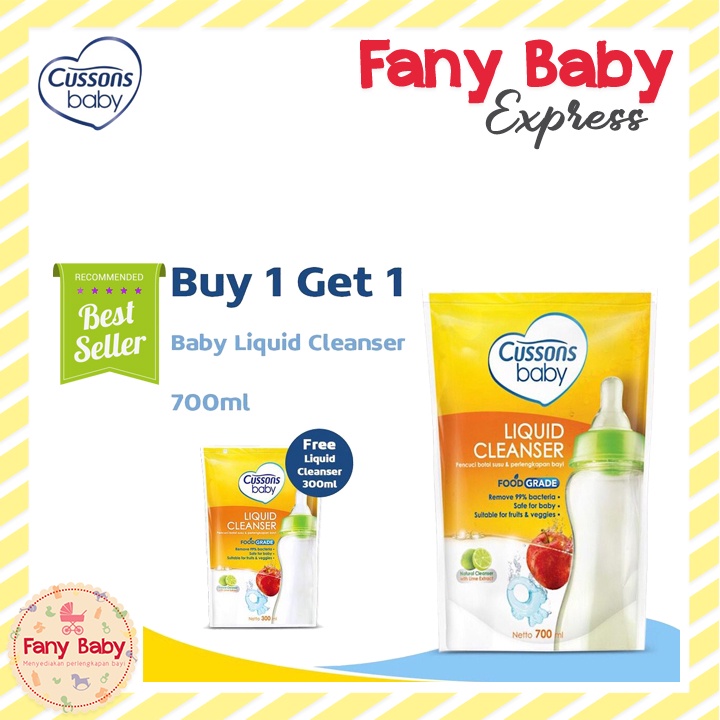 Jual CUSSONS BABY LIQUID CLEANSER BUNDLING BUY 700ML FREE 300ML