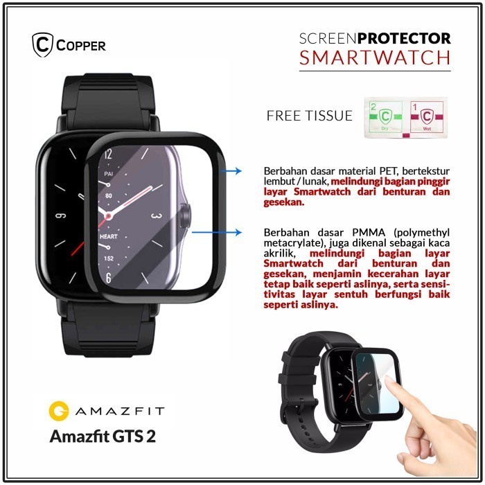 Jual COPPER Polymer Nano PMMA Anti Gores Amazfit GTS 2 Shopee Indonesia