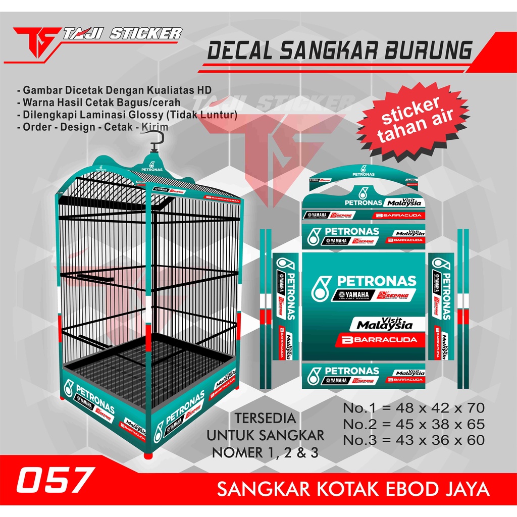 Jual Sticker Decal Sangkar Kandang Burung Ebod Kotak No Shopee