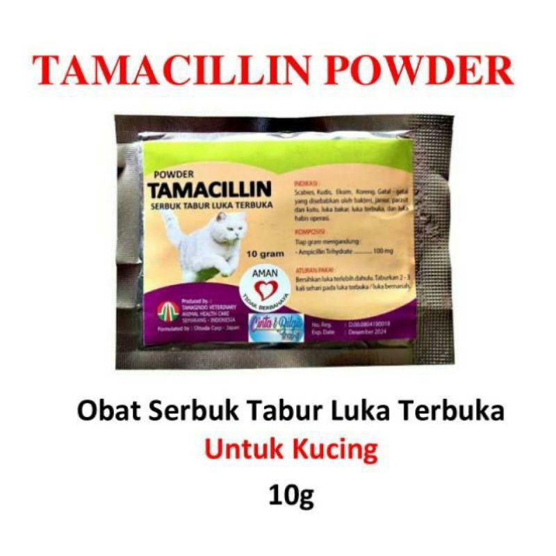 Jual Tamacillin Powder Untuk Kucing Obat Tabur Luka Terbuka Shopee