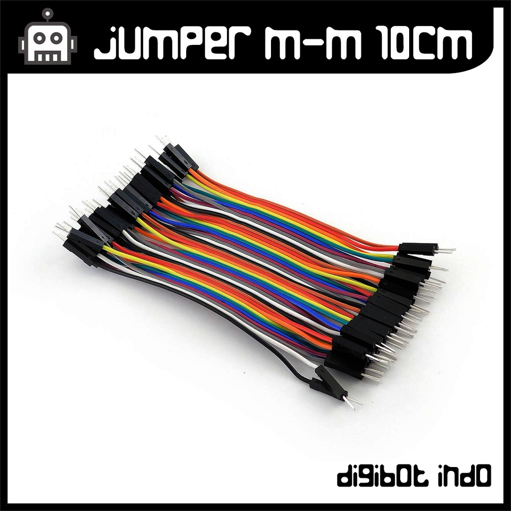 Jual 40pcs Jumper Cable 10cm Male To Male MM Dupont Kabel Shopee