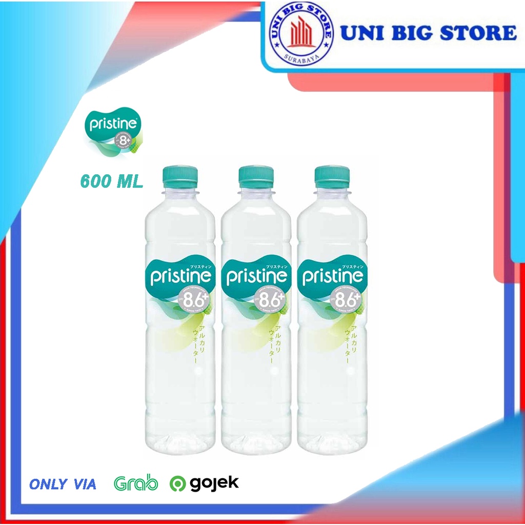 Jual Pristine 8 Water 600 Ml X 1 Botol Air Mineral Air Alkali Shopee