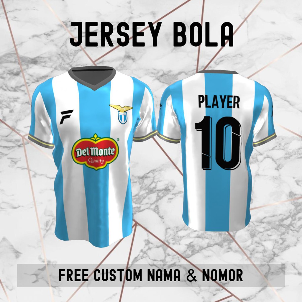 Jual Jersey Lazio Klub Bola Baju Kaos Custom Nama Dan Nomor Punggung