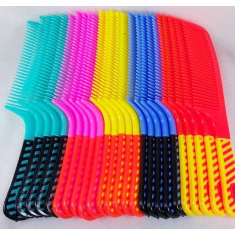 Jual Sisir Rambut Gagang Motif Garis Isi 12 Pcs Satu Lusin Shopee