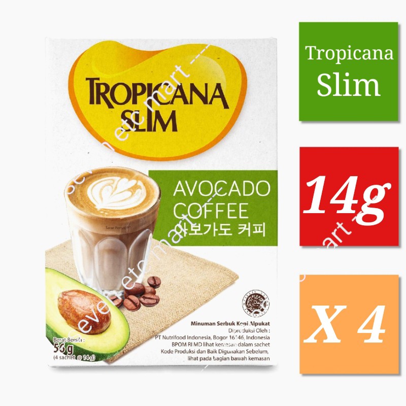 Jual Tropicana Slim Avocado Coffee 4 Sachet Shopee Indonesia