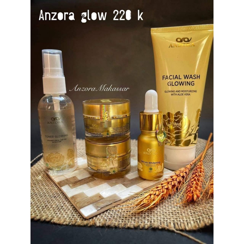 Jual Glow Series Anzora Paket Glowing Paket Glow Anzora Skincare Bpom