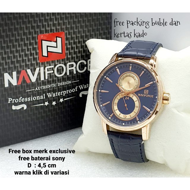 Jual Jam Tangan Naviforce Nf Kulit Chrono Active Original Anti Air