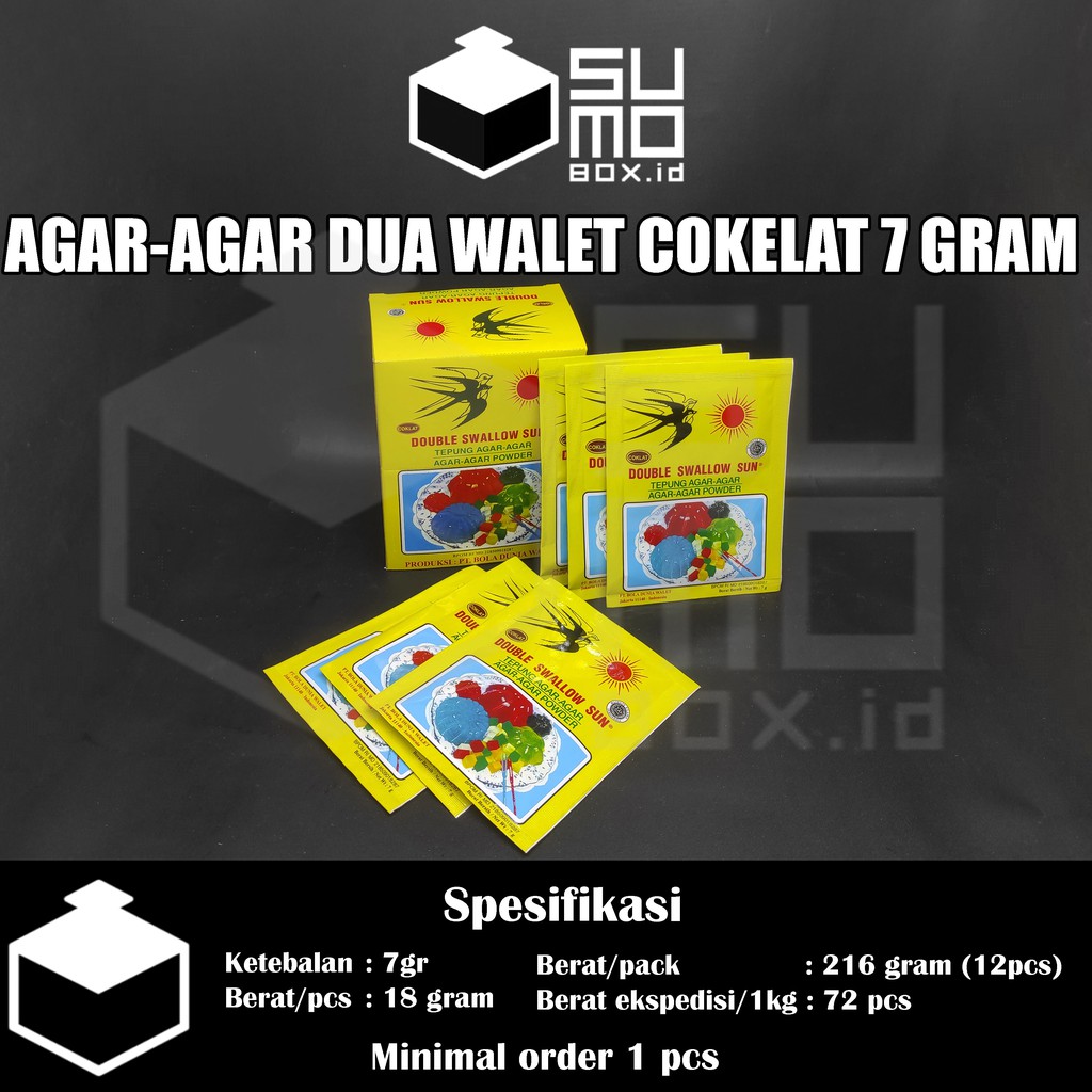 Jual Agar Agar Double Swallow Sun Sachet Gram Agar Agar Powder Cap