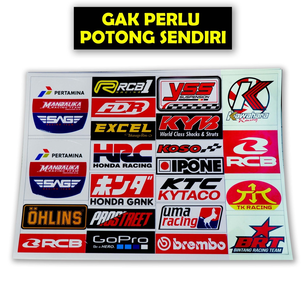 Jual Stiker Pack Sponsor Racing Stiker Motor Sticker Motor Stiker