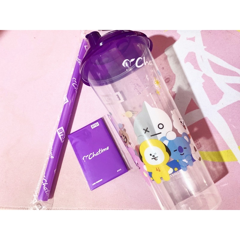 Jual BT21 X CHATIME REUSABLE TUMBLR Shopee Indonesia