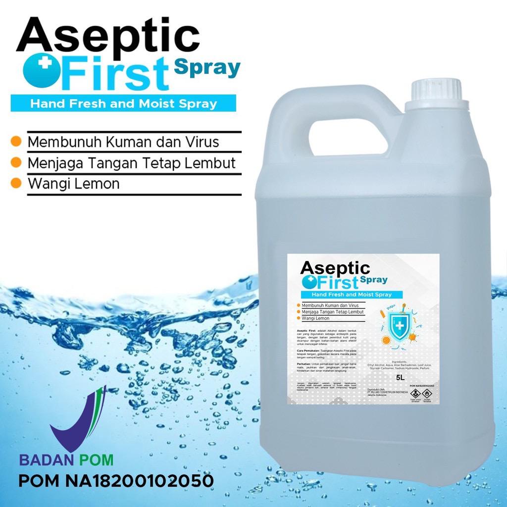 Jual Hand Sanitizer Cair Liter Aseptic First Handsanitizer Fresh And