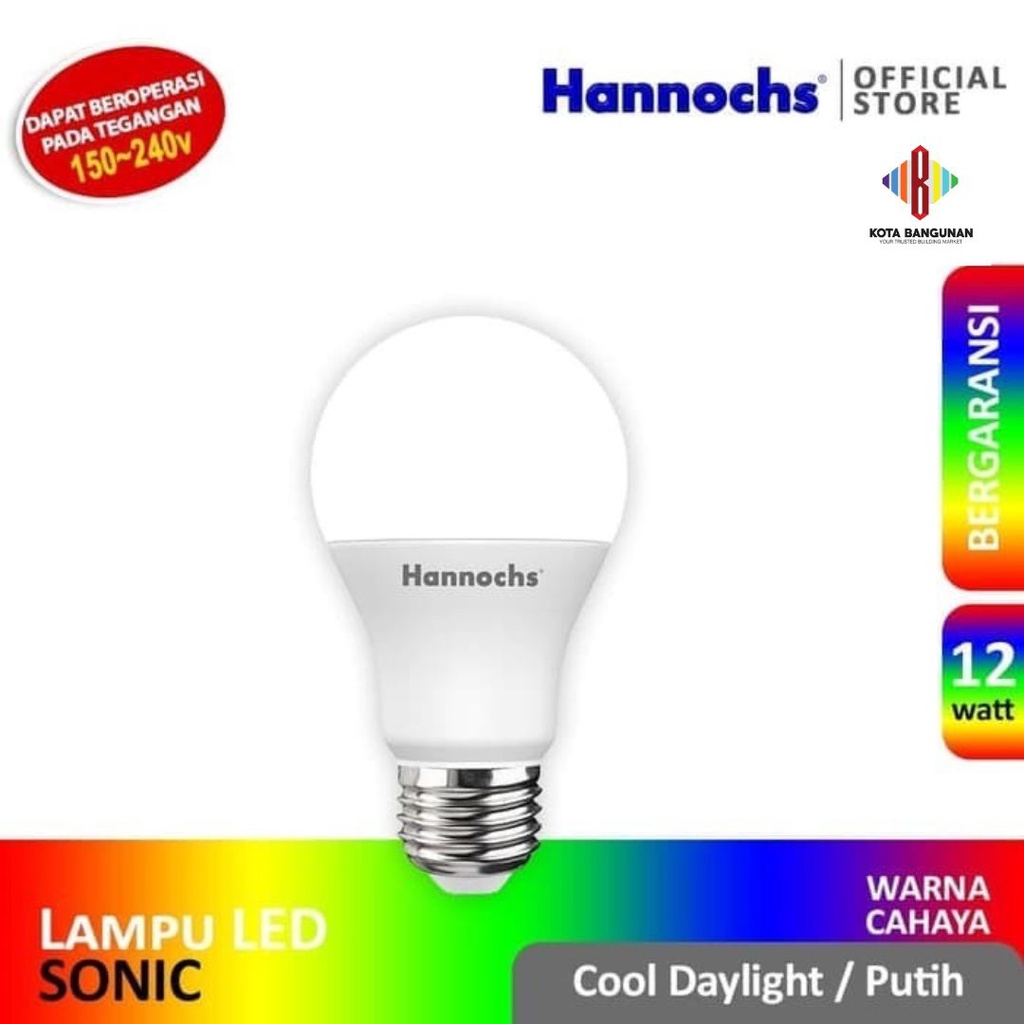 Jual Hannochs Sonic Watt Lampu Led Lumen Putih Shopee Indonesia