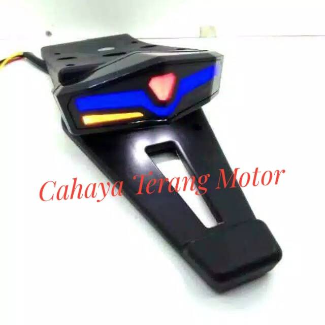 Jual Buntut Spakbor Belakang Lampu Rem Stop Lamp Blue Ais Led Klx 250 S