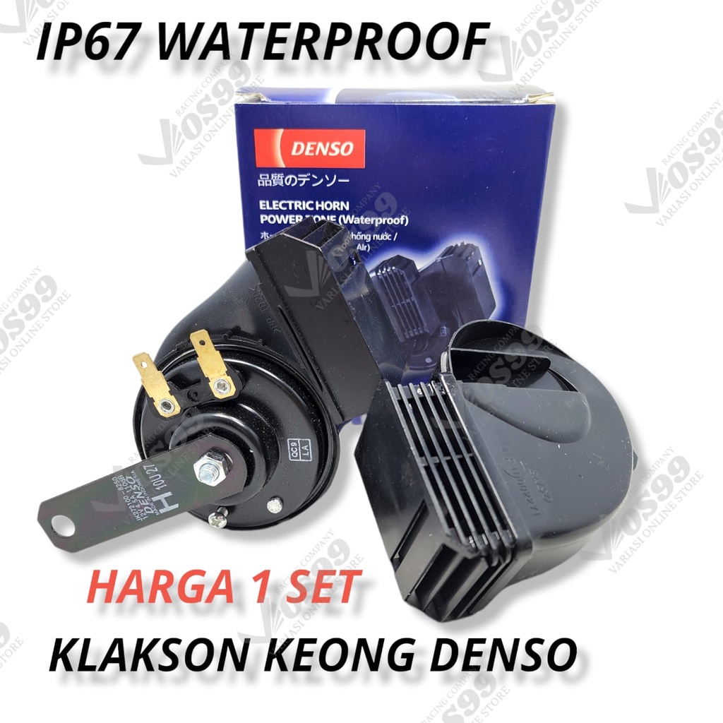 Jual KLAKSON DENSO KEONG TUTUP WATERPROOF ORIGINAL 12V COCOK UNTUK