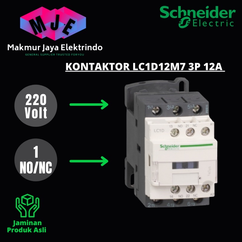 Jual Kontaktor Phase Ampere V Ac P A Schneider Contactor