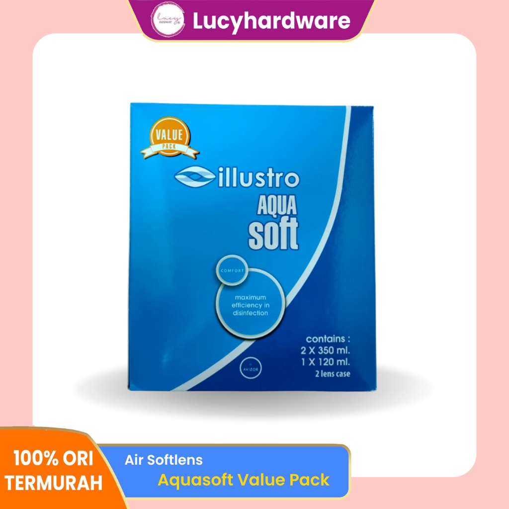 Jual Air Softlens Aquasoft Value Pack 350ml Shopee Indonesia