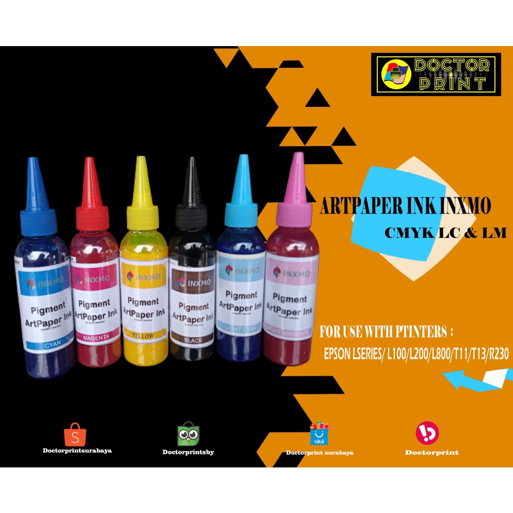 Jual Tinta Artpaper Epson Inxmo Ink Cmyk Lc Lm Shopee Indonesia