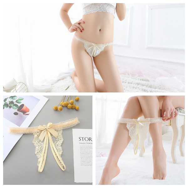 Jual G String Sexy Hot Low Waist Open Crotch Celana Dalam Lingerie