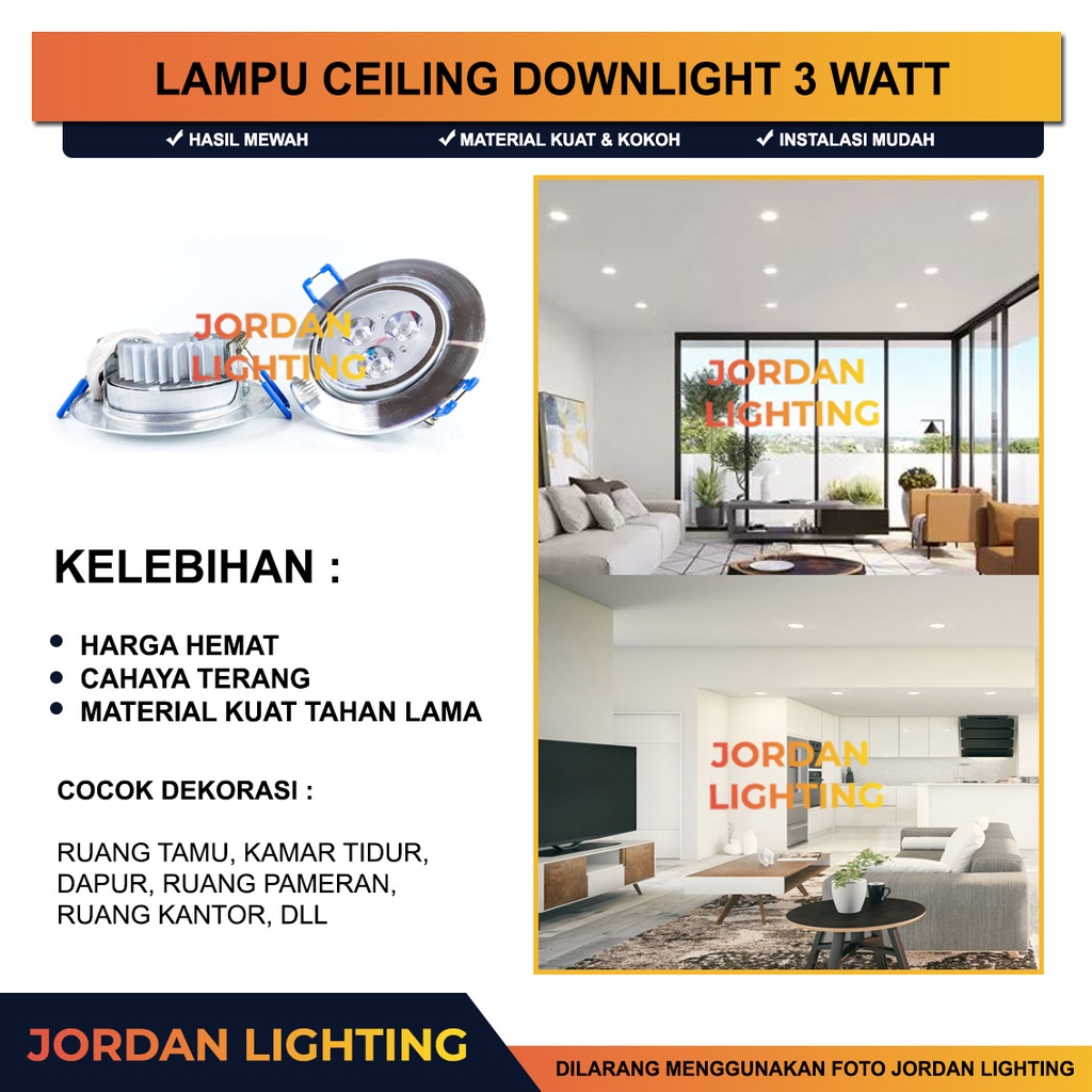 Jual Lampu Sorot Downlight LED 3 Watt 5 Watt 7 Watt Spot 3W 5W 7W