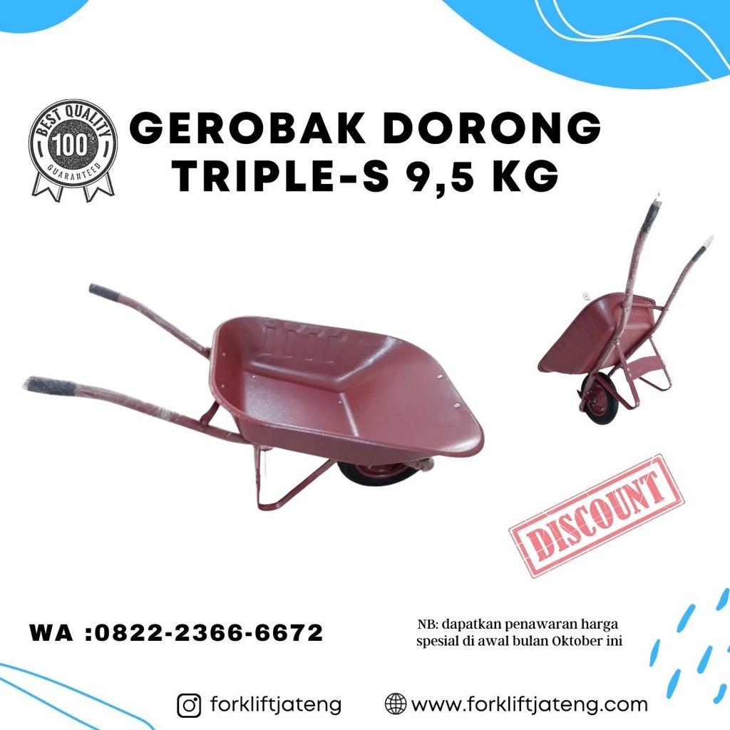 Jual Gerobak Sorong Merah Gerobak Troli Merah Gerobak Sorong Triple