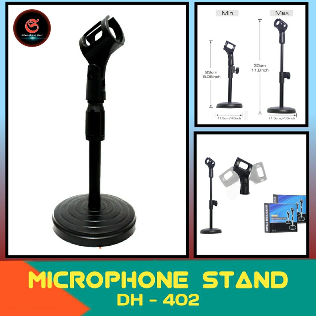 Jual Stand Microphone Mic Pendek Podcast Standing Dudukan Tempat