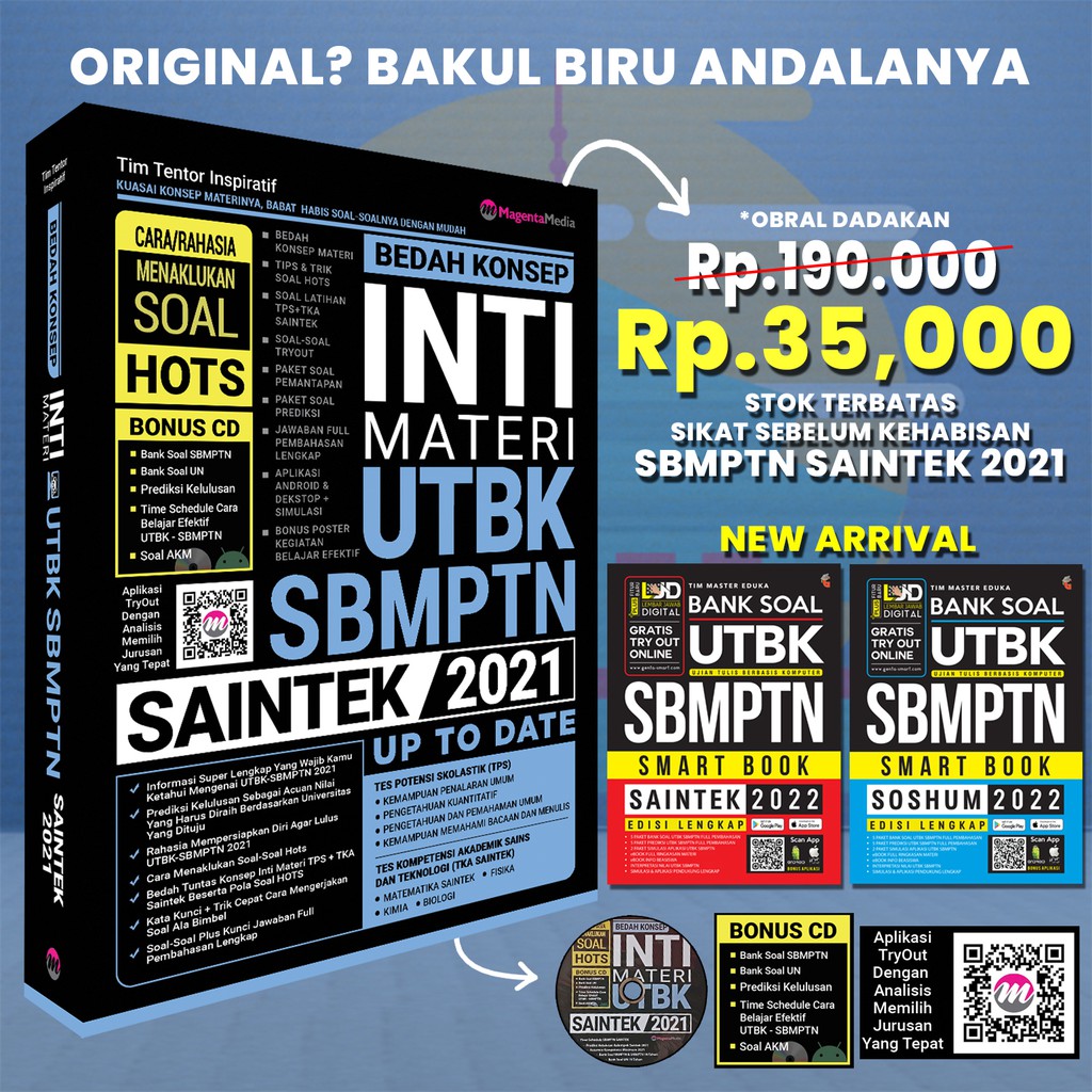 Jual Buku Soal Sbmptn Utbk Bedah Konsep Inti Materi Utbk Sbmptn