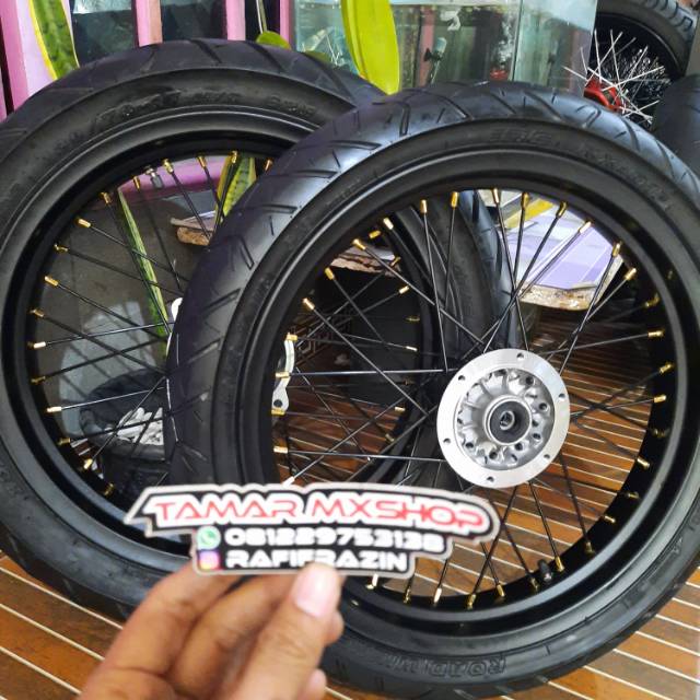 Jual Wheelsset Supermoto Banset Sumo Klx Bf Dtracker Shopee Indonesia