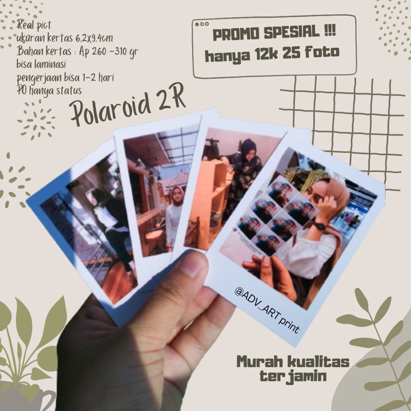 Jual Cetak Foto Polaroid Murah Polaroid Custom Cetak Foto 2R