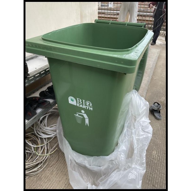 Jual Green Leaf Liter Tempat Sampah Roda Bio Dustbin Kotak