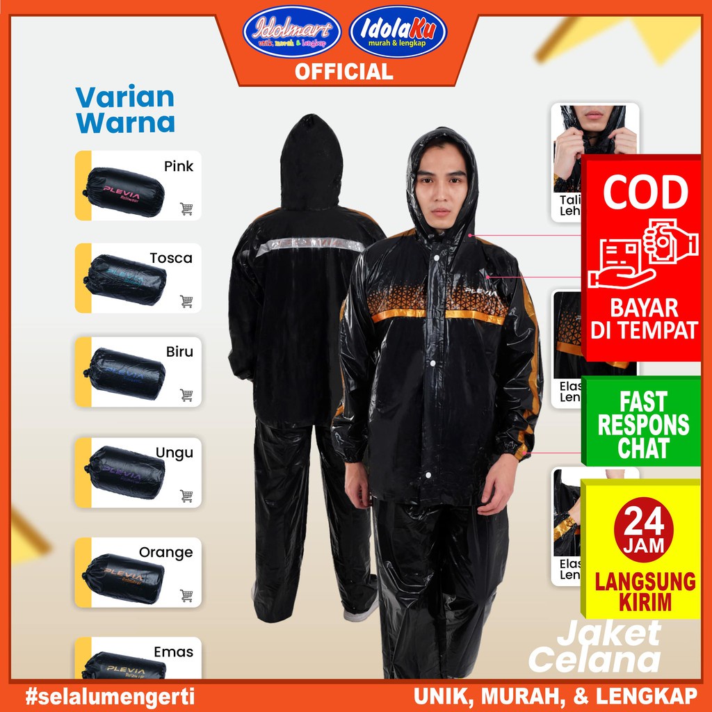 Jual IDOLMART Jas Hujan Setelan Plevia Jaket Celana Ranger 510