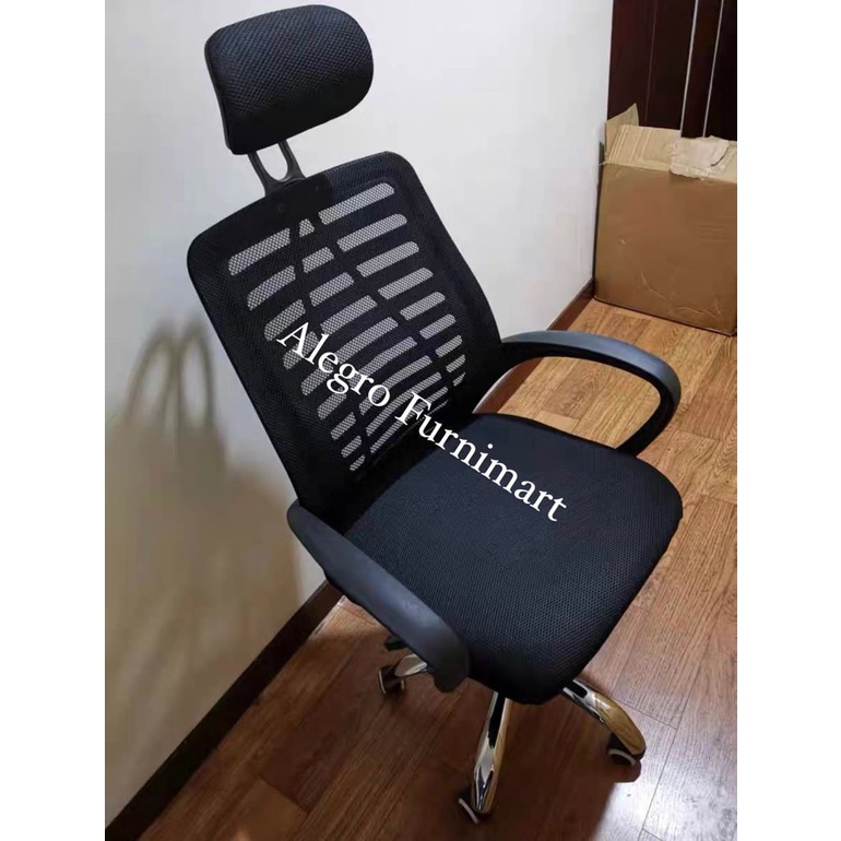 Jual Kursi Kantor Kerja Headrest Sandaran Kepala Jaring Kaki Besi