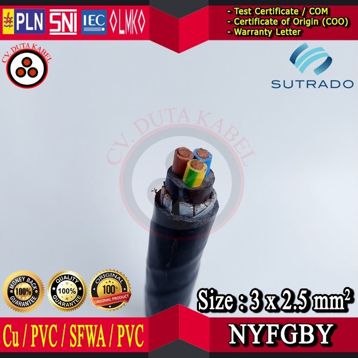 Jual Kabel Nyfgby X Mm Sutrado X Mm X Mm X Mm X