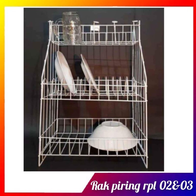 Jual Rak Piring Dapur RPK RPL Susun 2 Dan 3 Shopee Indonesia