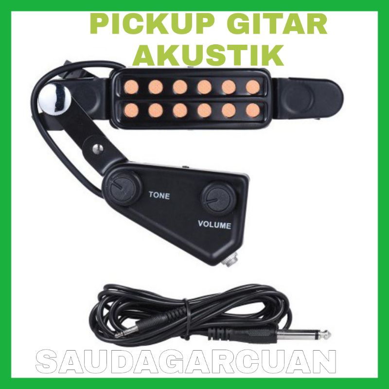 Jual GITAR TaffSTUDIO Pickup Gitar Akustik 12 Hole Dengan Tone