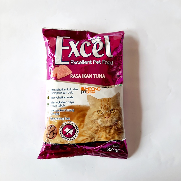 Jual Excel Excellent Pet Food Rasa Ikan Tuna Kibble Ikan 500 Gr