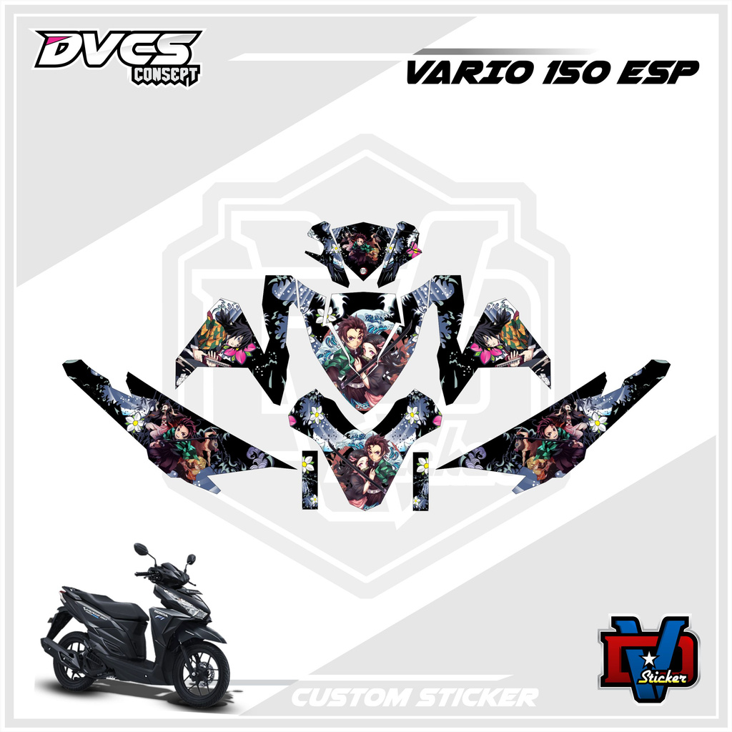 Jual Striping Decal Vario Esp Design Anime Fullbody Shopee