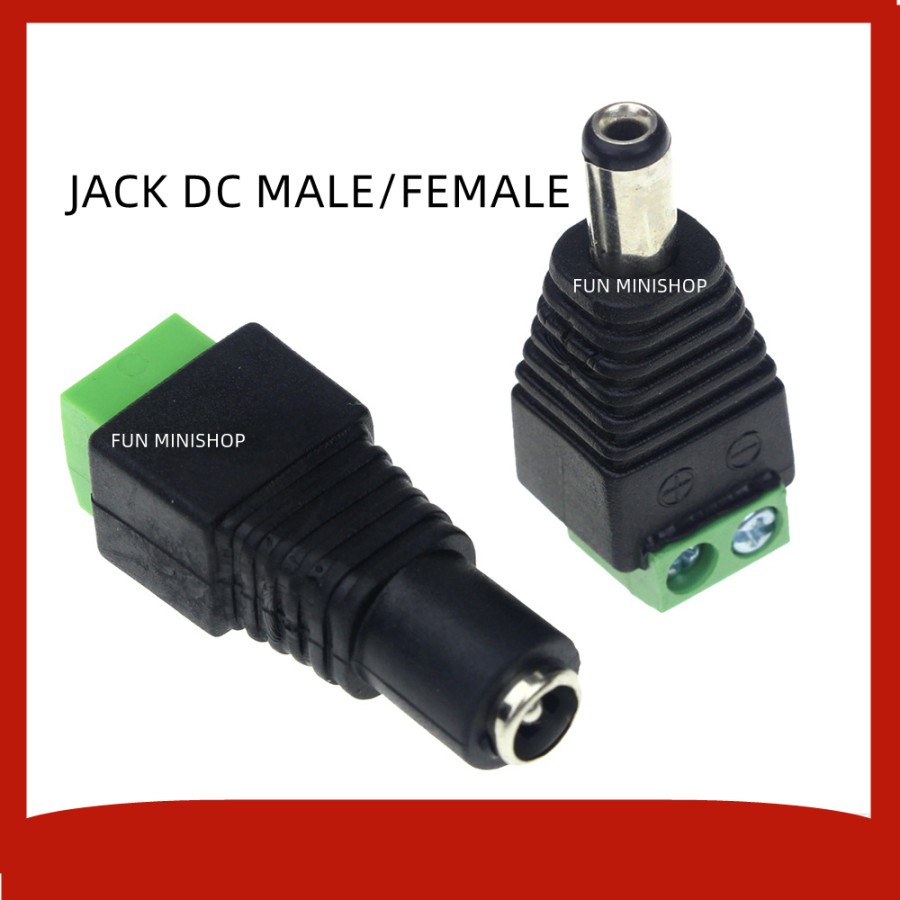 Jual JACK DC JEK DC KONEKTOR DC ADAPTOR CCTV FEMALE MALE Konektor