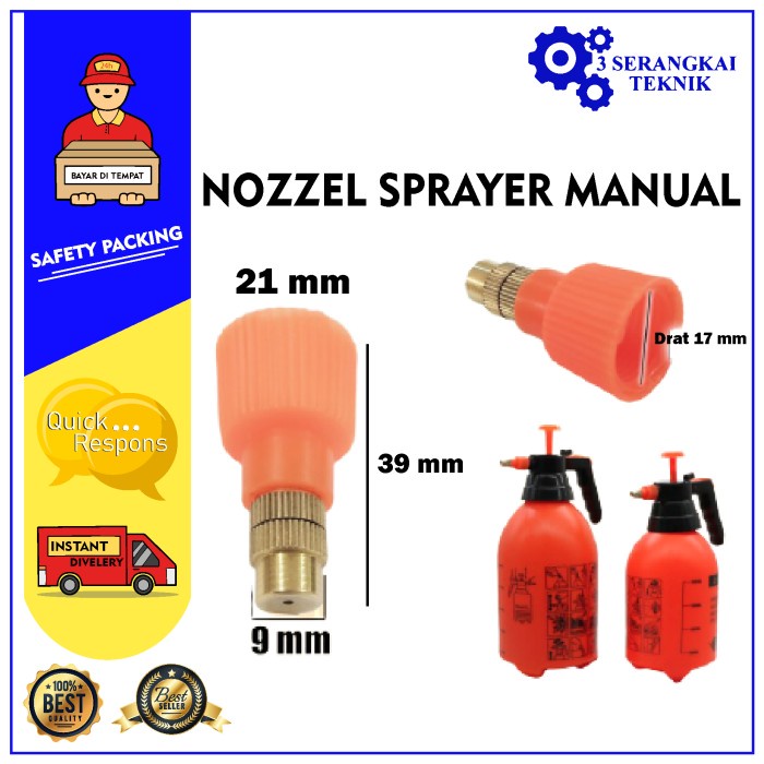 Jual NOZZLE SPUYER KEPALA NOZEL SPRAYER MANUAL TANGAN 2 3 LITER